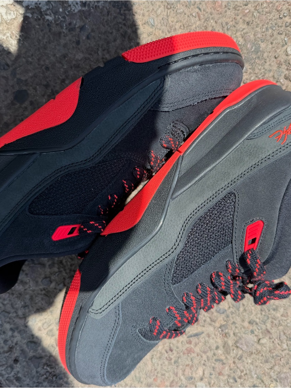 Size 10.5 -Nike flight court black Infrared